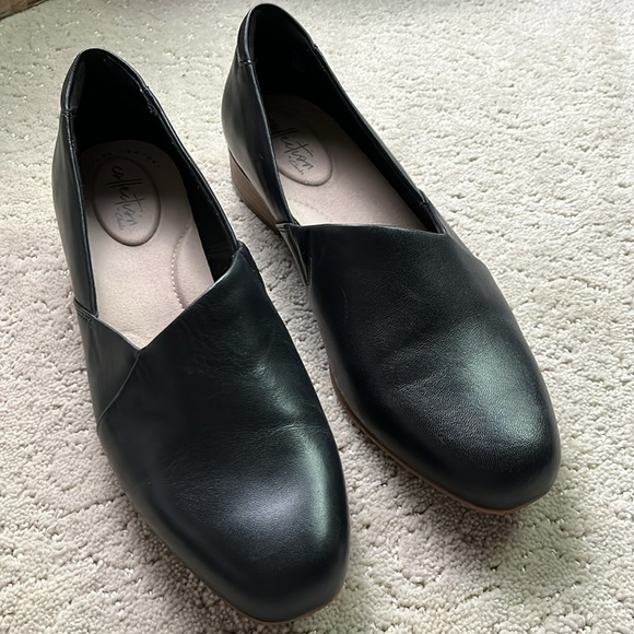 Clark’s Juliet Palm Flats Slip-On Shoes Black 9.5M - Picture 3 of 10